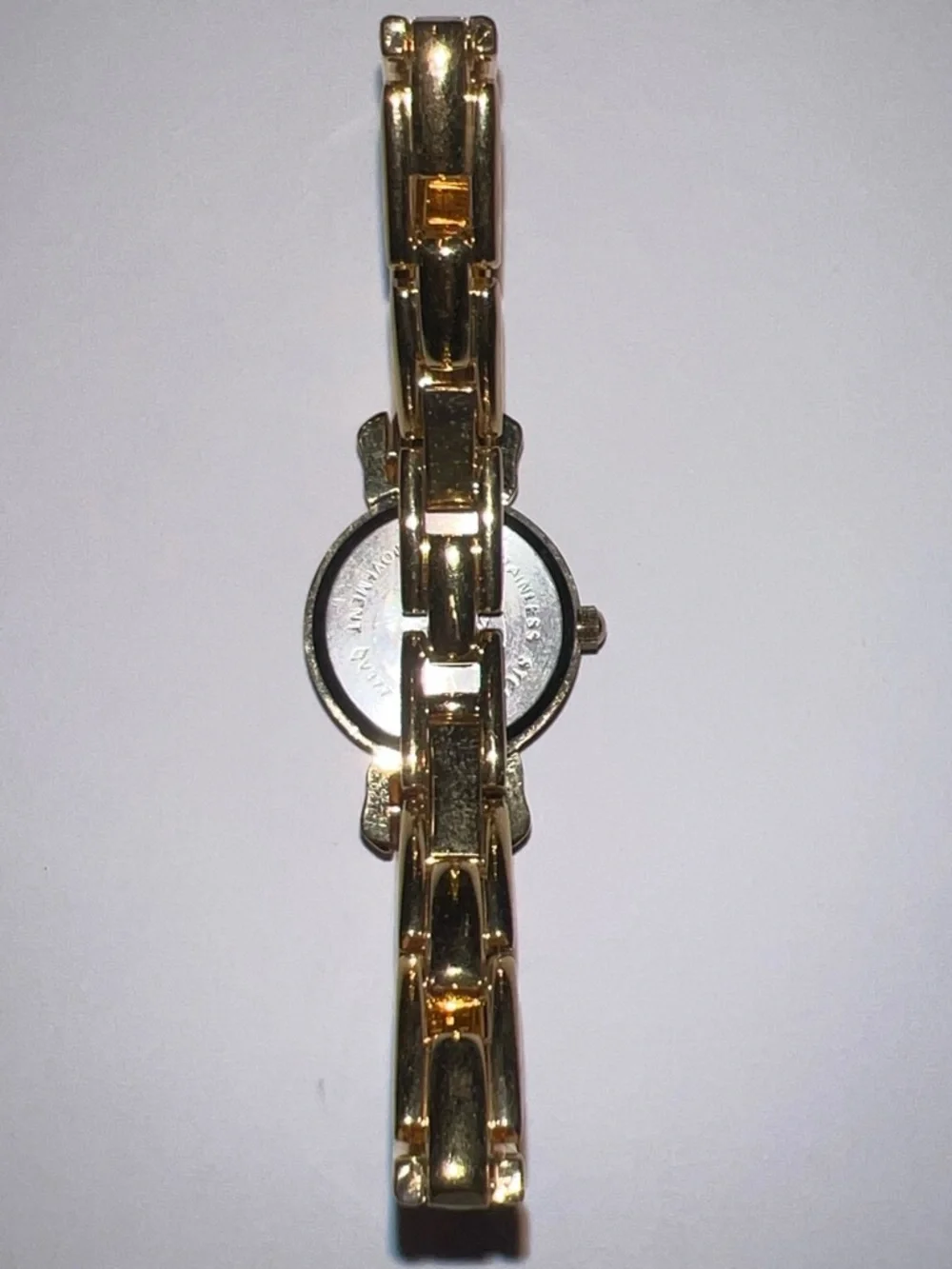 Gold-Tone Women's Watch with Blue Crystal Accents